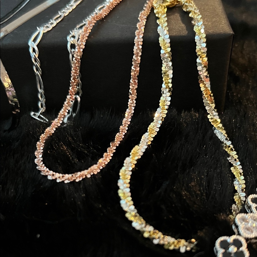Variety of 925 Sterling Silver, Rose Gold over sterling silver bracelets - Picture 3 of 9